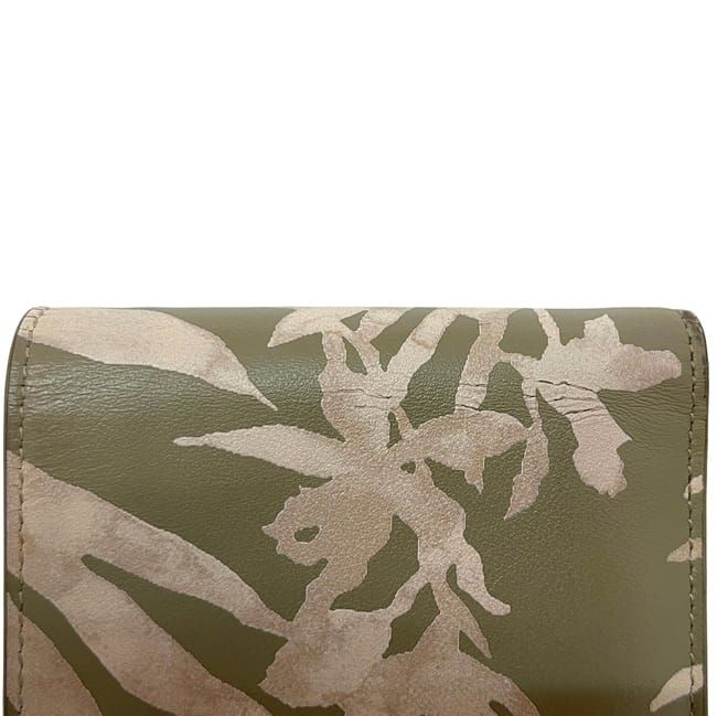 Saint Laurent Bifold Wallet Khaki Green Beige 396307 Billfold