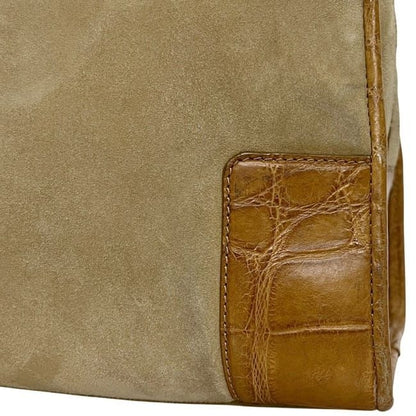 Loewe Handbag Amazona 28 Beige Brown Suede — view 7