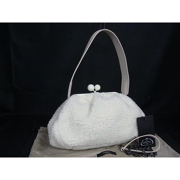 Max Mara Weekend Pasticino Shearling Clasp 2-Way Shoulder Bag