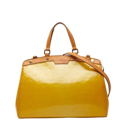 Louis Vuitton Monogram Vernis MM 2-Way Shoulder Bag Citrine Yellow