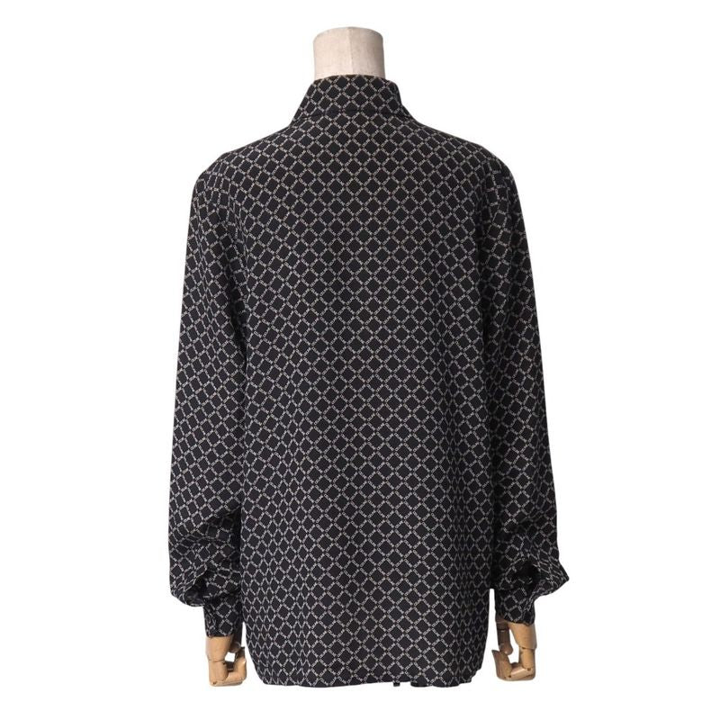 OLD Celine Old Celine Vintage Long Sleeve Shirt Size 36 Total Silk Logo Check