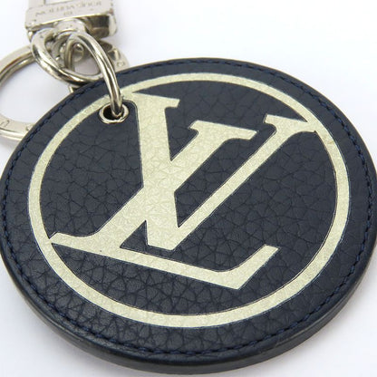 Louis Vuitton Key Holder Porte Cles Mp2082 Taurillon Initiative Leather Navy