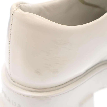 Prada Monolith Brushed Leather Lace Up Shoes 708 White 36