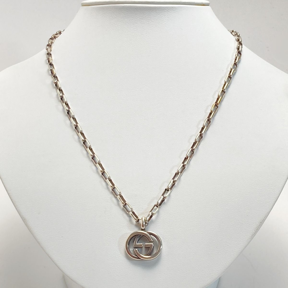 Gucci Interlocking G Necklace 295710 Silver Ag925