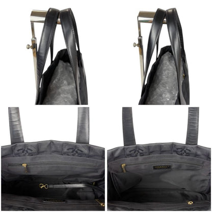 Chanel New Travel Line Mini Tote Bag Black Nylon Jacquard Shoulder Bag