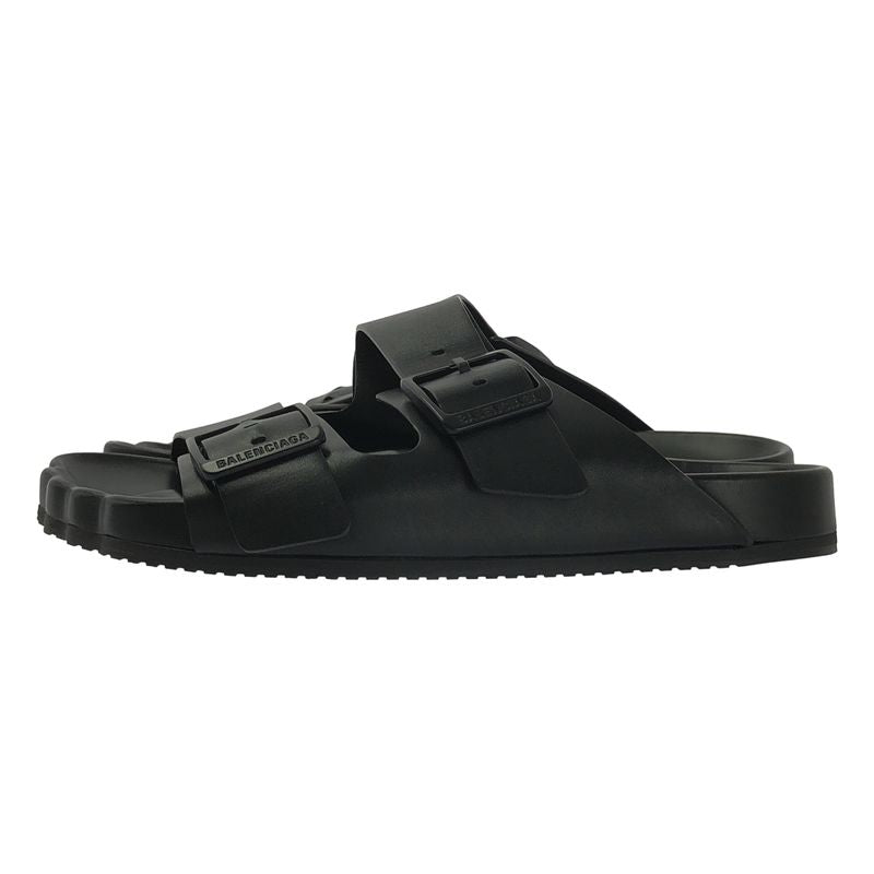 Balenciaga Sunday Leather Strap Sandals - 42 - Black - Men's