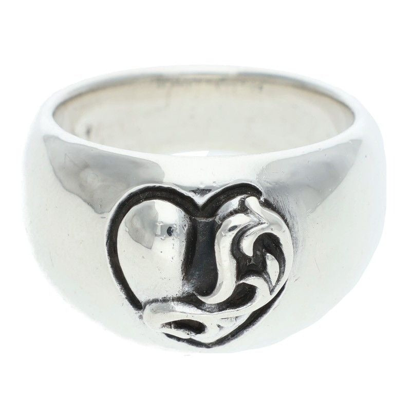 Chrome Hearts Heart in Band Silver Ring