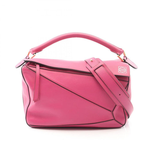 Loewe Handbag Puzzle Bag Pink Purple Leather