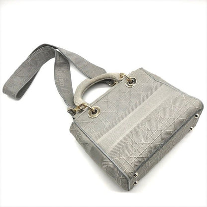 Dior Lady Delight Cannage 2-Way Bag Gray