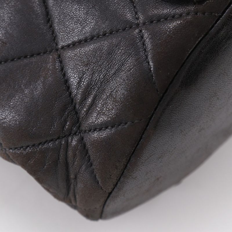 Chanel Matelasse Chain Backpack Coco Mark A10177 Lambskin Black Women's