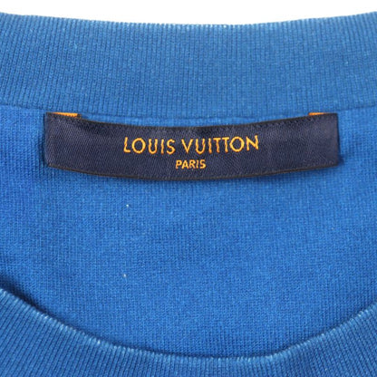 Louis Vuitton 20AW 100% Cotton Cloud Print Crew Neck LV Logo Short Sleeve Blue