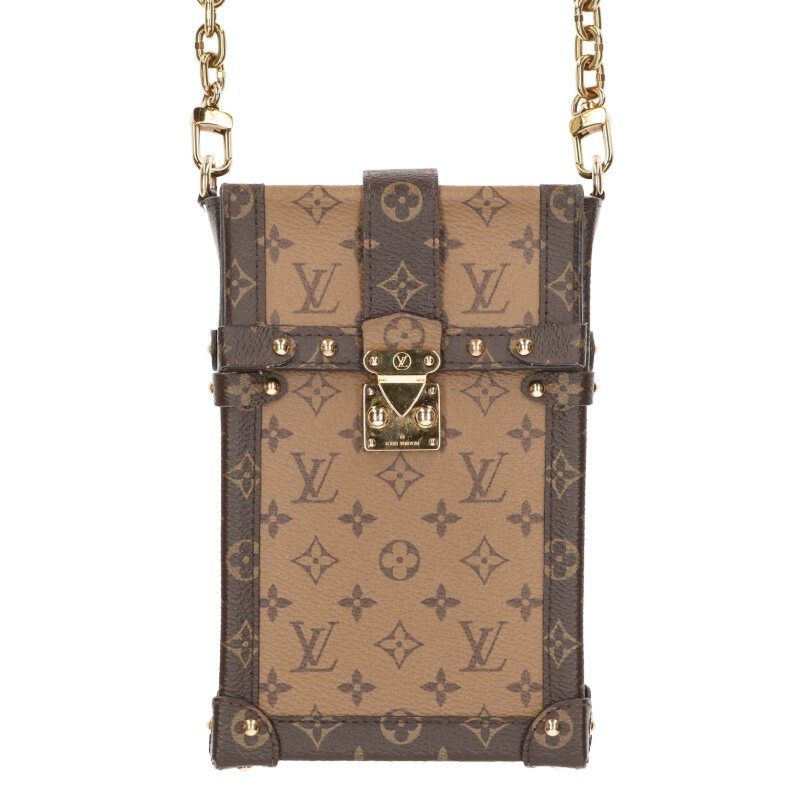 Louis Vuitton M67873 Pochette Trunk Vertical Monogram Reverse Shoulder Bag Women
