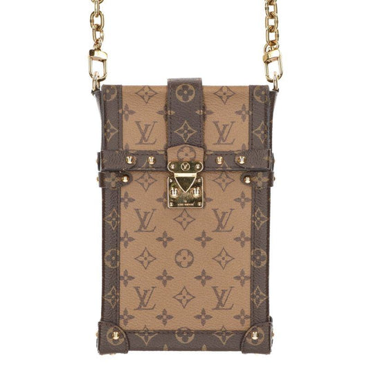 Louis Vuitton M67873 Pochette Trunk Vertical Monogram Reverse Shoulder Bag Women