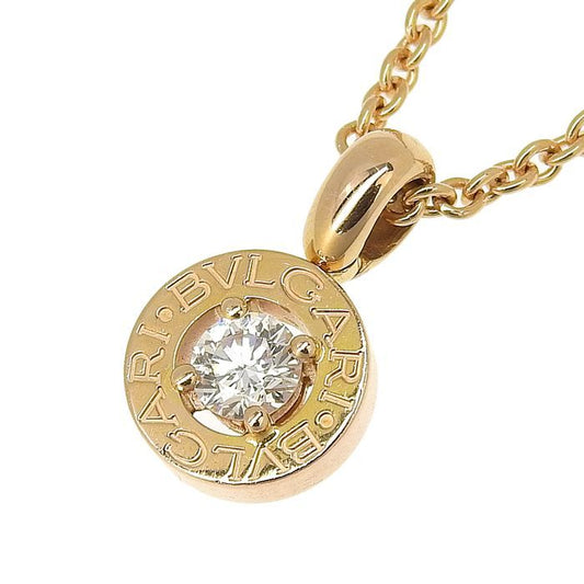 Bvlgari 1P Diamond Necklace 18K Pink Gold 750 Pink Gold With Diamonds 38.5cm