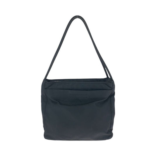 Prada Tessuto Triangle Logo Plate Black Silver Hardware Nylon Tote Handbag