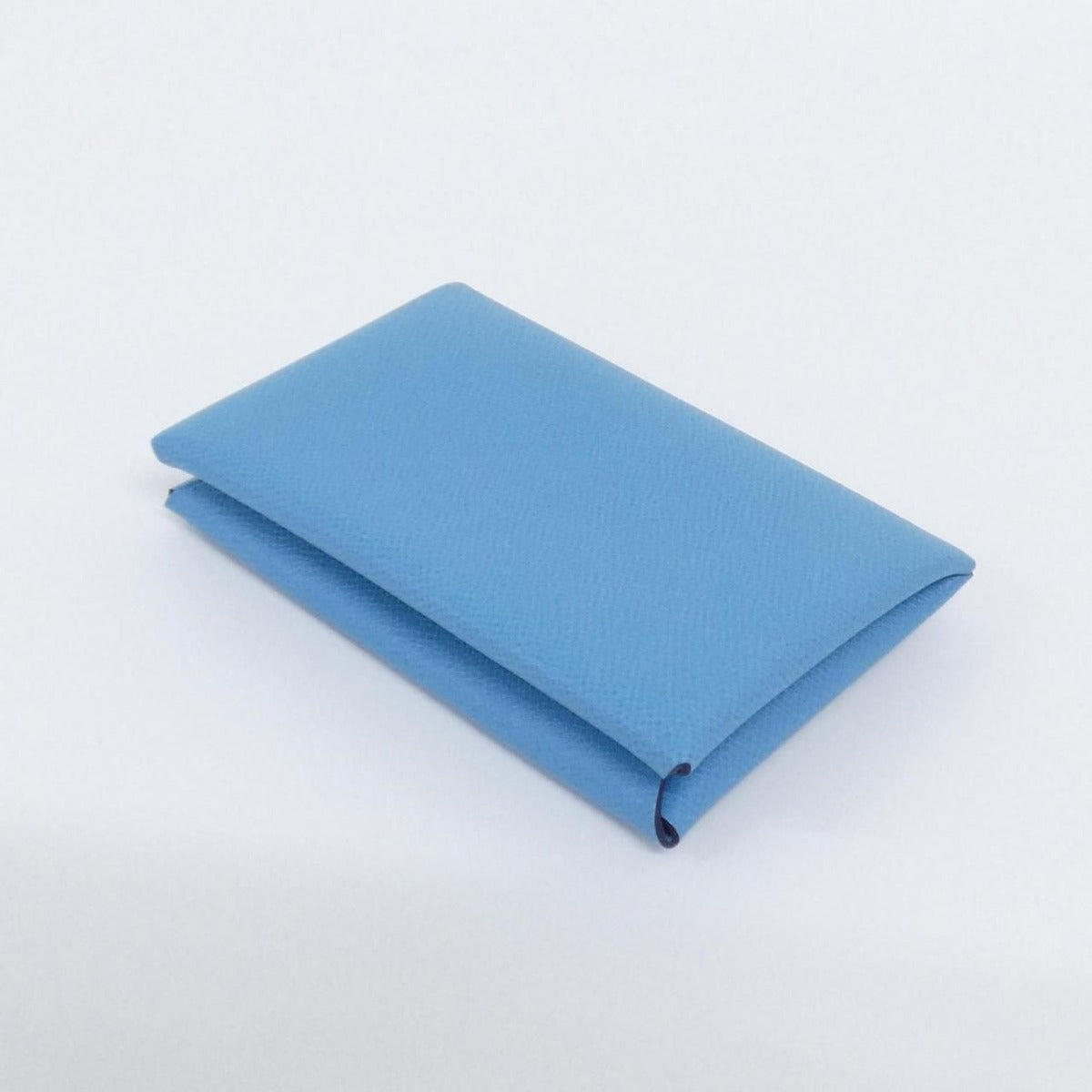 Hermes Calvi Card Case Blue Du Nord — view 2