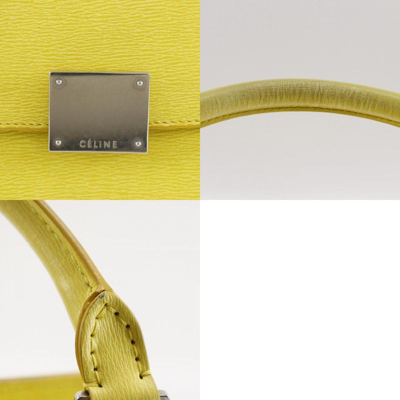Celine Trapeze Small 174683 Calf Yellow Ladies Handbag