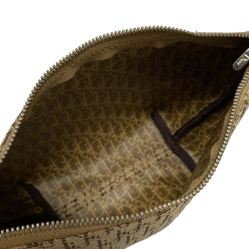 Dior/christian Dior Handbag Trotter Beige And Brown Mini Bag Leather