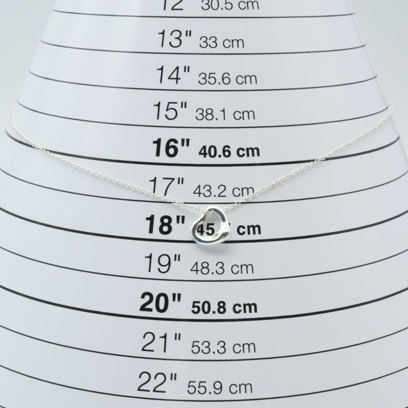 11mm (0.43in) Tiffany & Co Open Heart Necklace 24-5514s