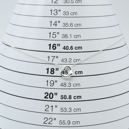 11mm (0.43in) Tiffany & Co Open Heart Necklace 24-5514s