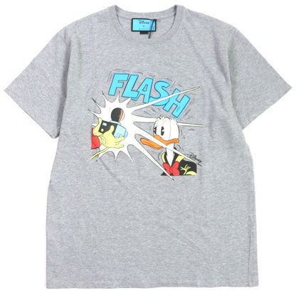 Gucci 548334 Flash Donald Duck Cotton Crew Neck Short Sleeve T-shirt Gray XXL