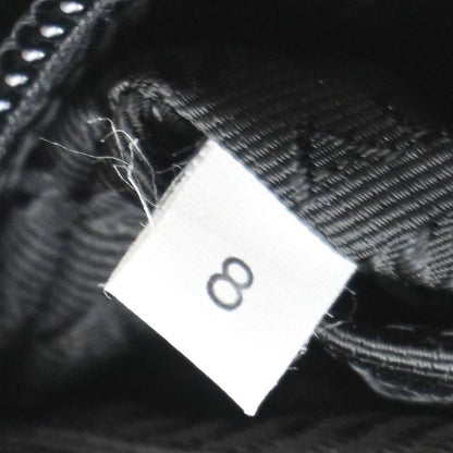 Prada Shoulder Bag Tessuto Nylon Leather Black Silver 87ka852