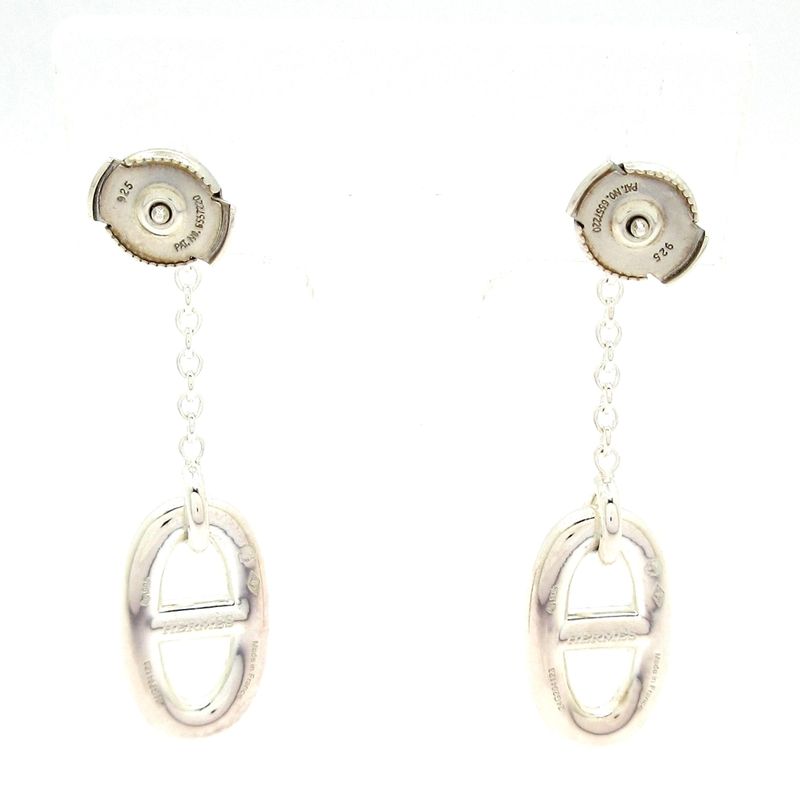Hermes Earrings Chaine D'ancre In Silver