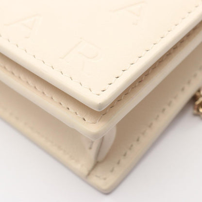 Bvlgari Shoulder Bag Infinitum Ivory Leather Logo Chain Wallet — view 5