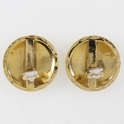 Chanel Coco Mark Matelasse Vintage Gold Plated Ladies 41g Earrings