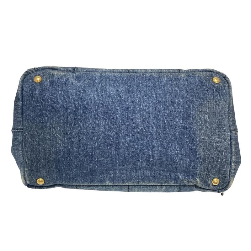 Prada Tote Bag Canapa Blue