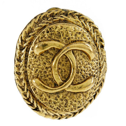 Chanel Coco Mark Vintage Gold Plated Ladies 15.8g Earrings