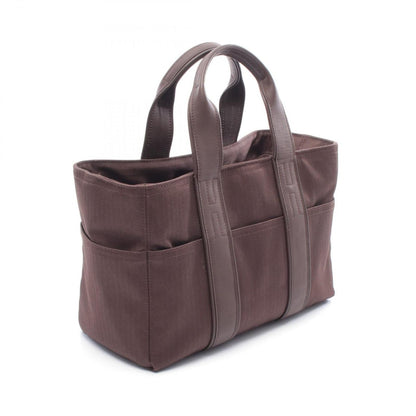 Hermes Handbag Acapulco PM Dark Brown Leather Canvas — view 2