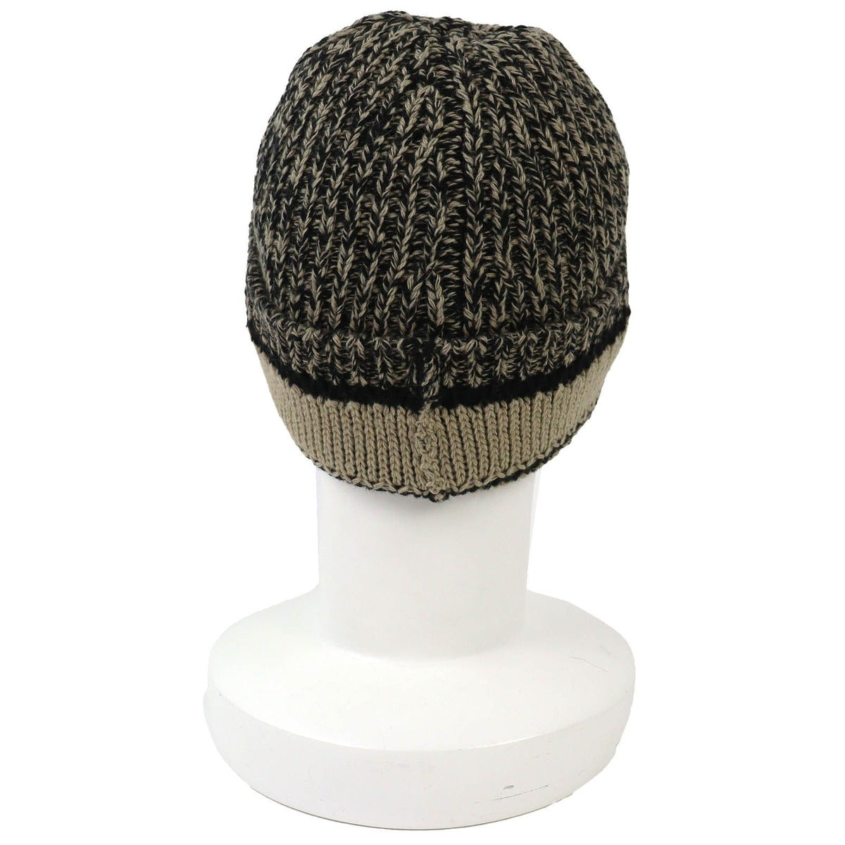 Dior Christian Wool Cashmere Logo Knit Cap Beige Black — view 5