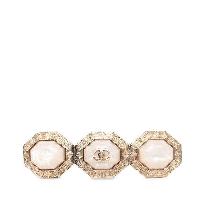 Chanel Coco Mark Gold Plated Faux Pearl Women's Chanel