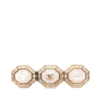 Chanel Coco Mark Gold Plated Faux Pearl Women's Chanel