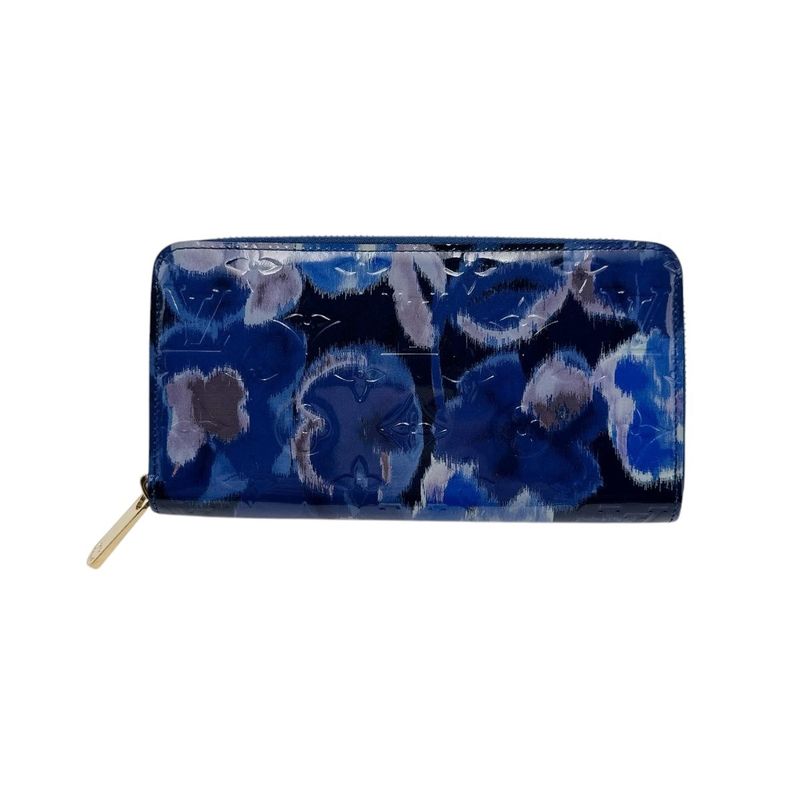 Louis Vuitton M90018 Monogram Vernis Long Wallet Ikat Flower Long Wallet Louis