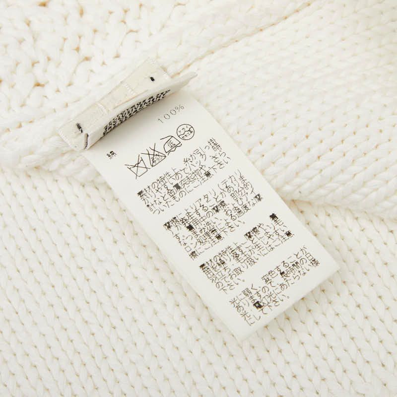 Hermes Knit Camisole Size:38 White Cotton Women Hermes