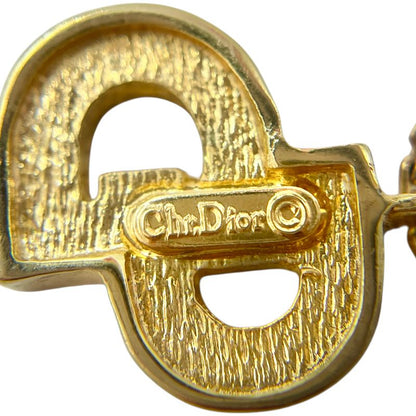 Christian DIOR Bracelet Plated Metal Plated Metal CD Rhinestone Gold