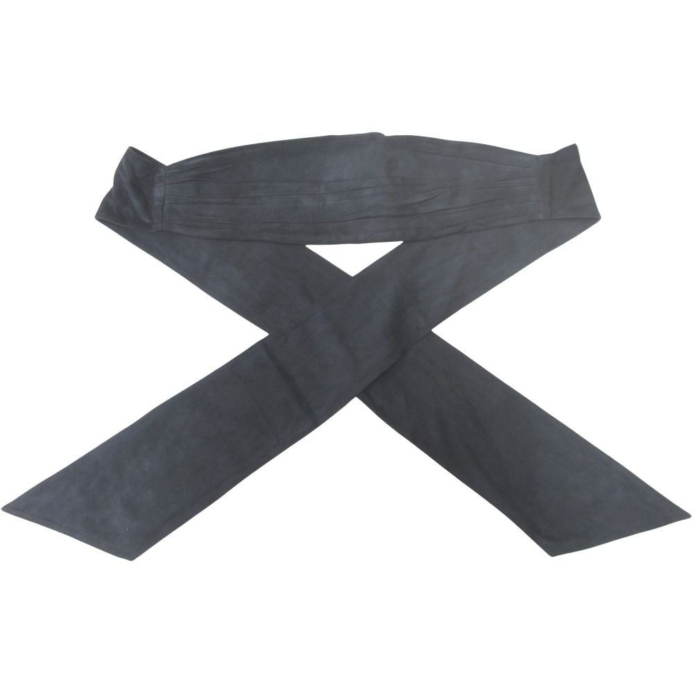 Chanel 11c Suede Leather Kama Band Corset Waist Belt Navy