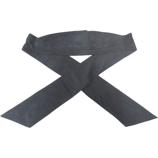 Chanel 11c Suede Leather Kama Band Corset Waist Belt Navy
