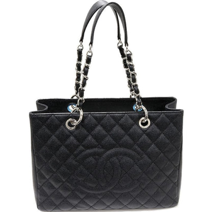 Chanel Tote Chain Shoulder Bag Matelasse GST Large Shopping Bag Caviar Skin