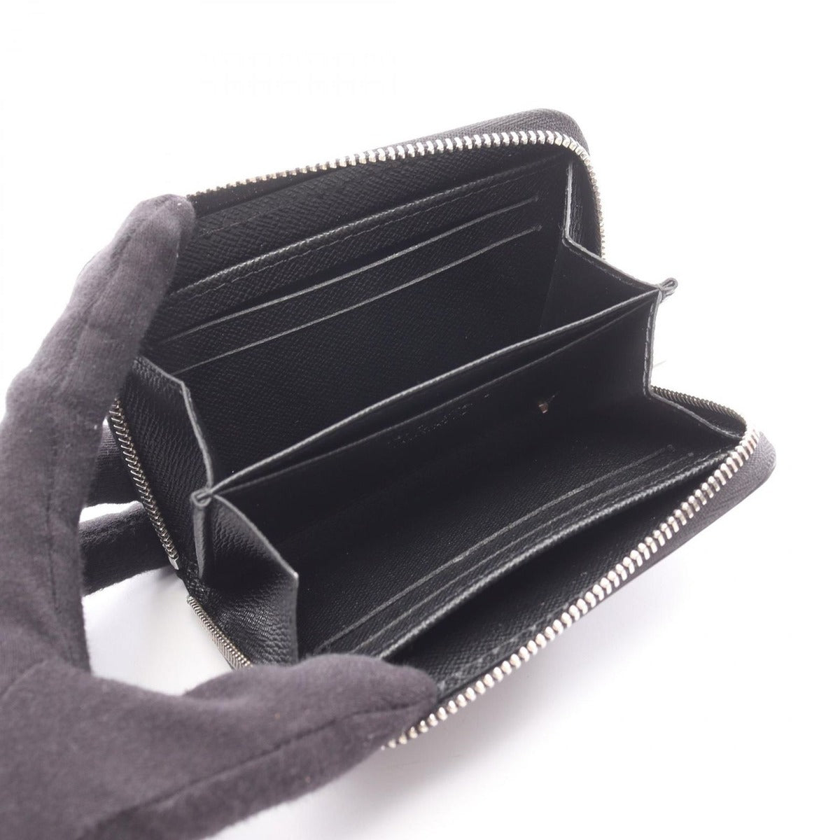 Louis Vuitton Coin Case Zippy Purse Noir Black Leather — view 3
