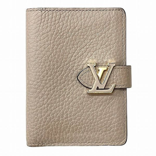 Louis Vuitton Taurillon LV Vertical Wallet Compact M82198 Bifold Wallet Women