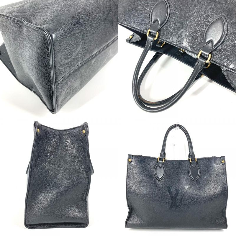 Louis Vuitton Tote Bag On The Go MM M45595 Monogram Empreinte Leather Noir Black
