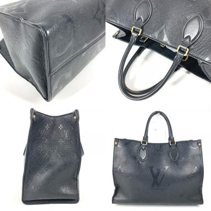 Louis Vuitton Tote Bag On The Go MM M45595 Monogram Empreinte Leather Noir Black