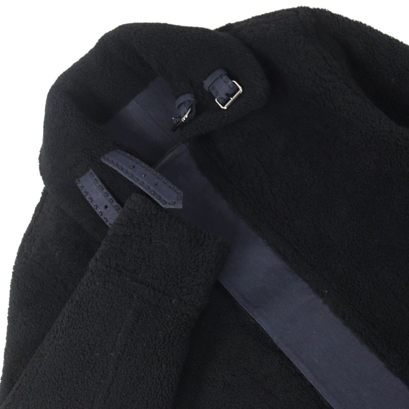 Fendi 2021 Fm0176 Selleria Sheepskin Cotton With Logo Patch Reversible Denim