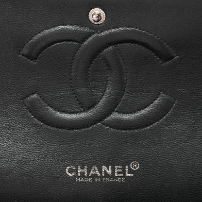 Chanel Matelasse Double Flap 25cm (984in) Chain Shoulder Caviar Skin Black