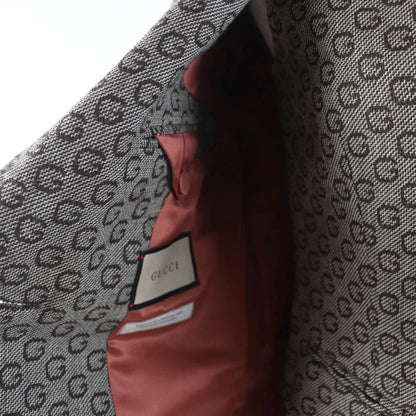 Gucci 652629 649337 100% Wool Logo Patterned Vest And Jacket 2-piece Ensemble