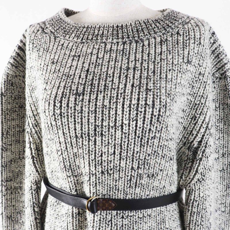 Louis Vuitton 23AW Wool Cotton Leather Belted Patched Long Sleeve Mixed