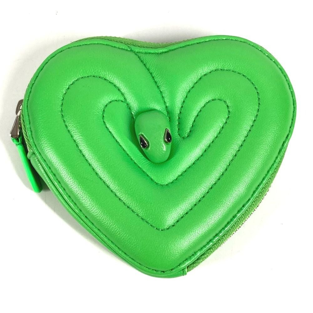 Bvlgari Coin Case Ambush Logo Leather Green